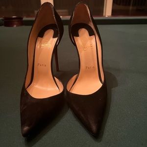 Christian Louboutin Iriza, 120mm, black suede heels, size 40